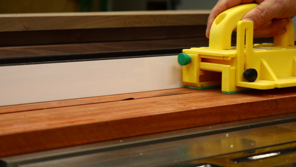 Ripping the boards to width at the table saw