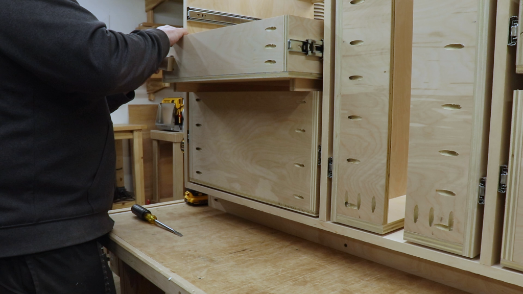 Using Spacers to Install the Drawers