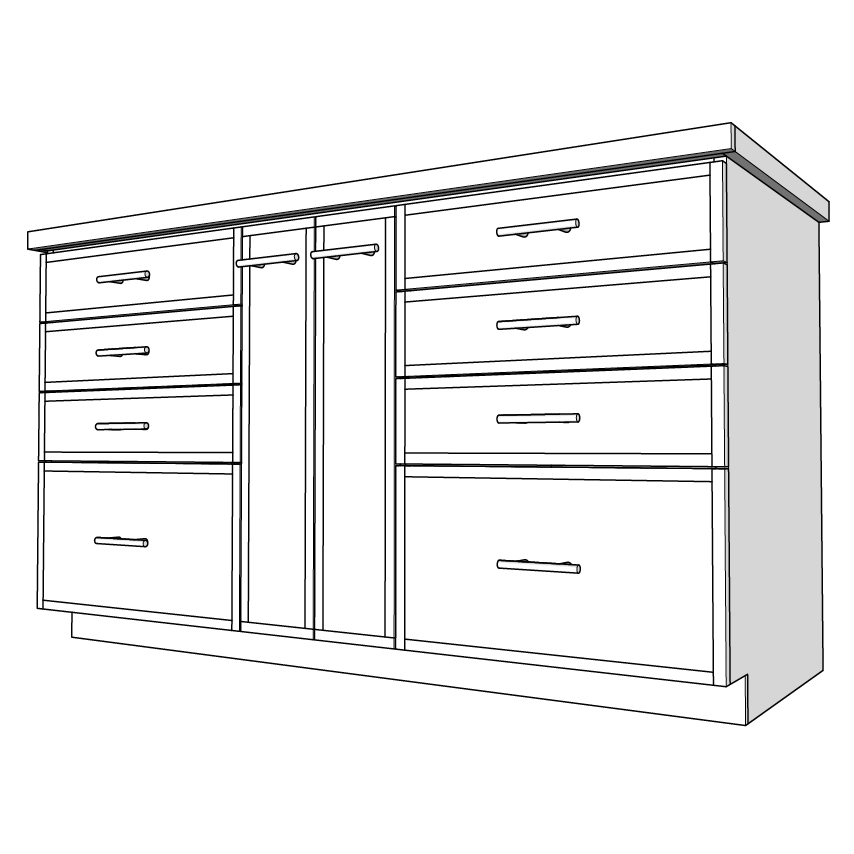 Shop Storage Cabinet - 2D Graphic