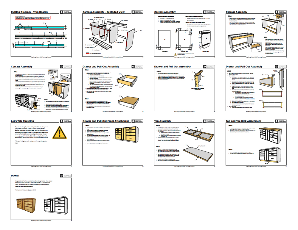 Shop Storage Cabinet - PDF Plan Thumbnails 2