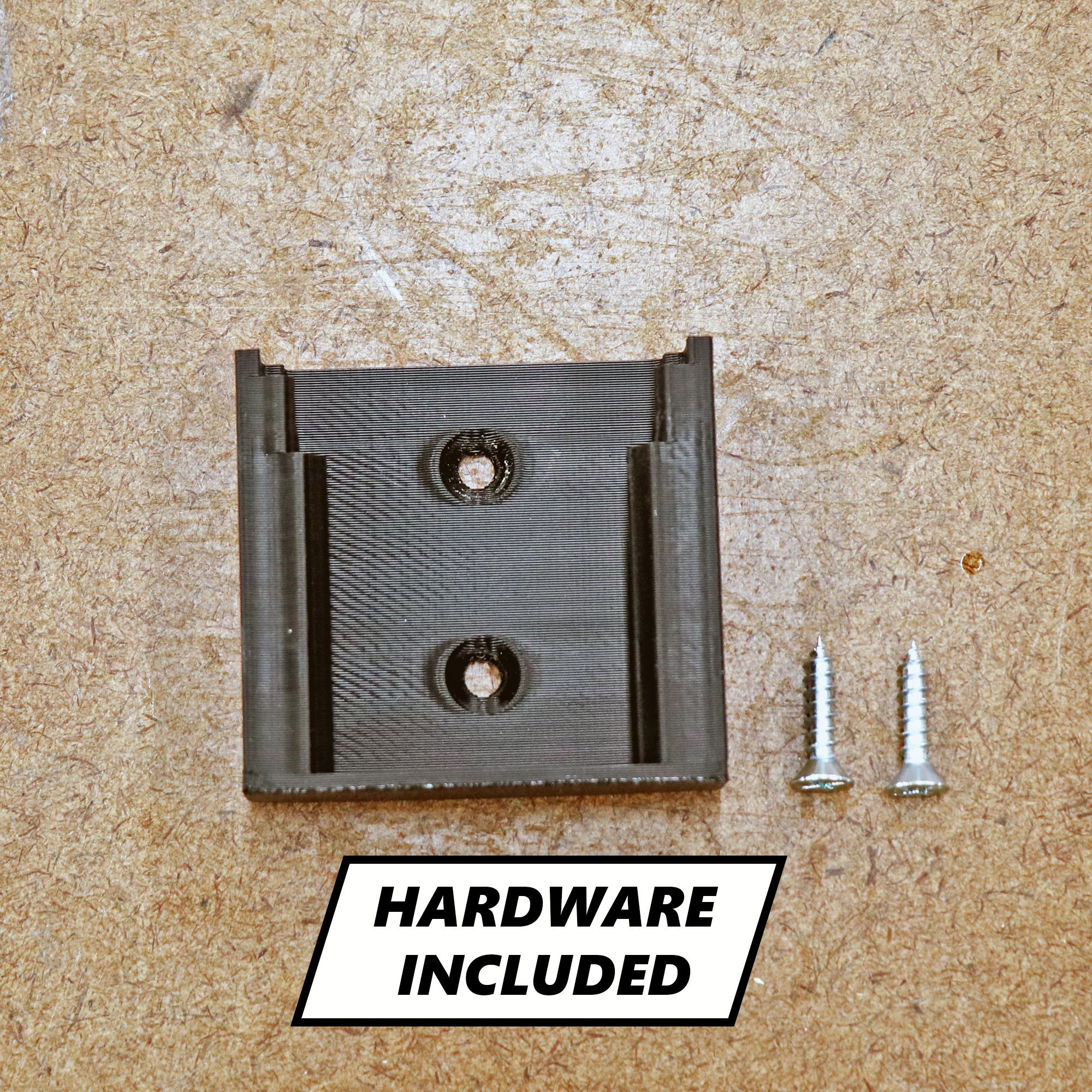 Mounting screws and hardware included with DeWalt battery holders