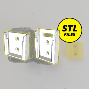 3D printed DeWalt battery holder made from the STL file