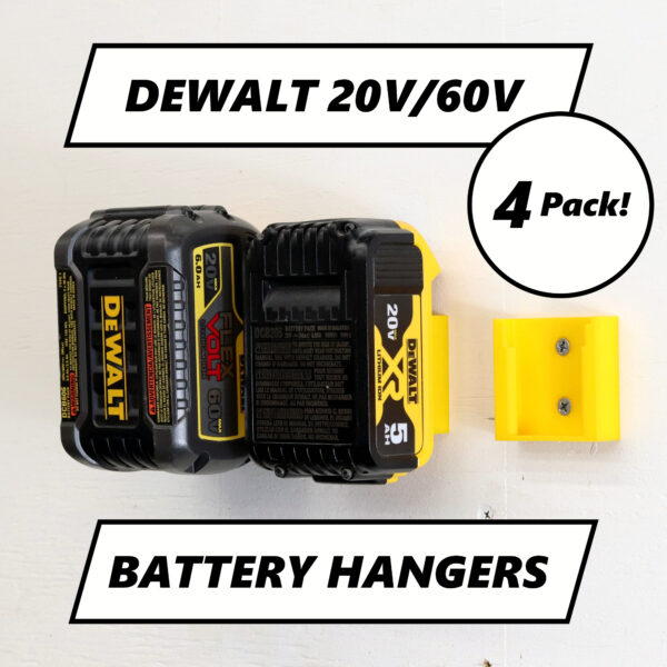 4 pack - DeWalt 20v/60v battery hangers
