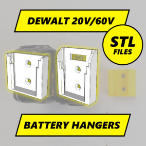 DeWalt 20v/60v battery hangers STL Files