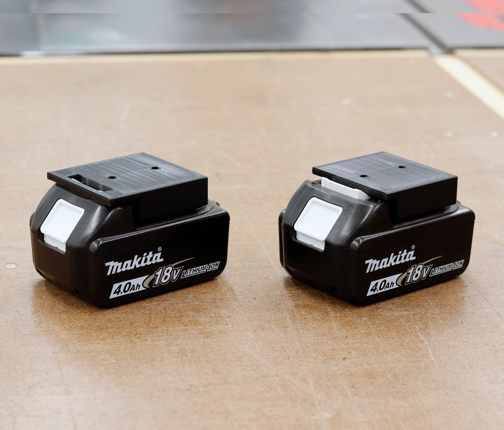Battery size compatibility chart for Makita 18V battery holders