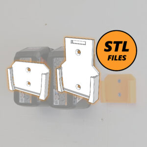 3D printed Ridgid battery holder made from the STL file