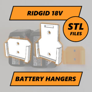 Ridgid Battery Hangers STL Files