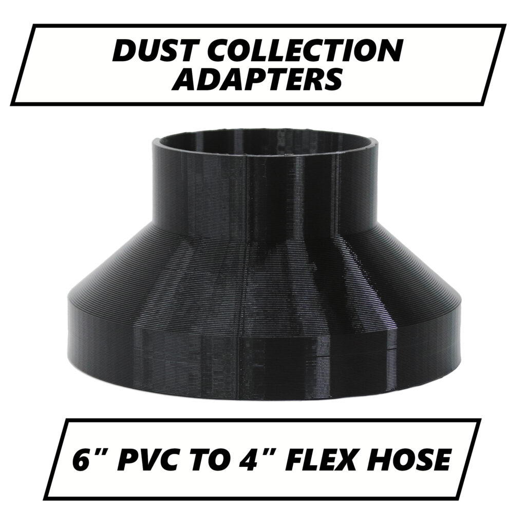 6" PVC to 4" Flex Hose Dust Collection Adapter