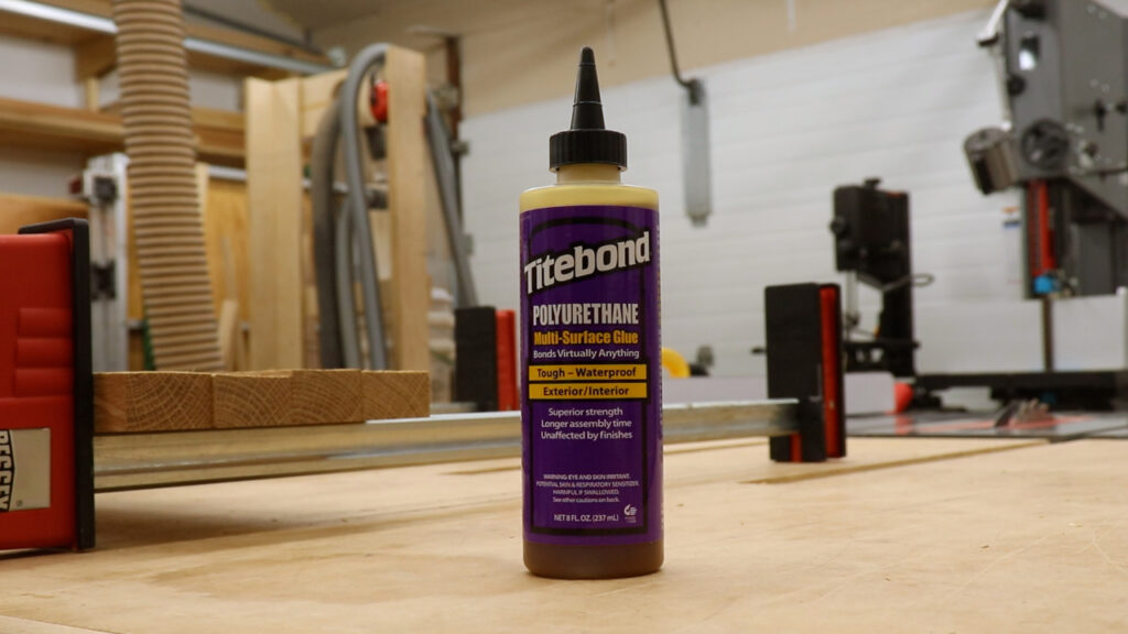 Titebond polyurethane glue - Build a Potting Bench