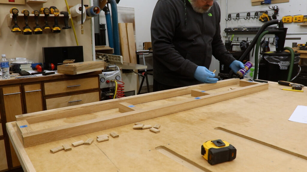 Assembling the drawer frame - Build a Potting Bench