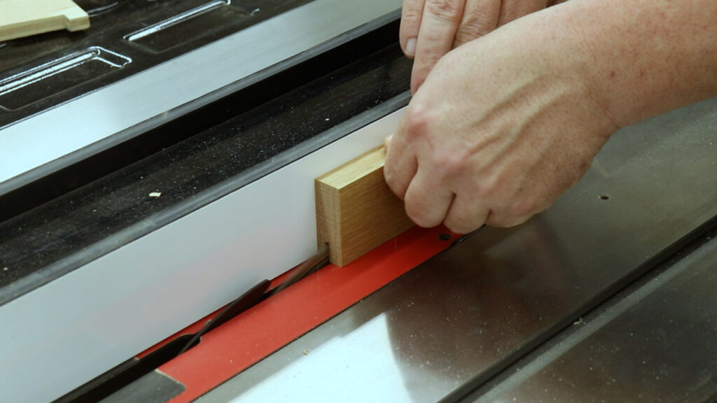 Cutting grooves in the stiles and rails for the drawer fronts