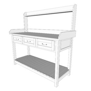 DIY potting bench plans - garden workstation