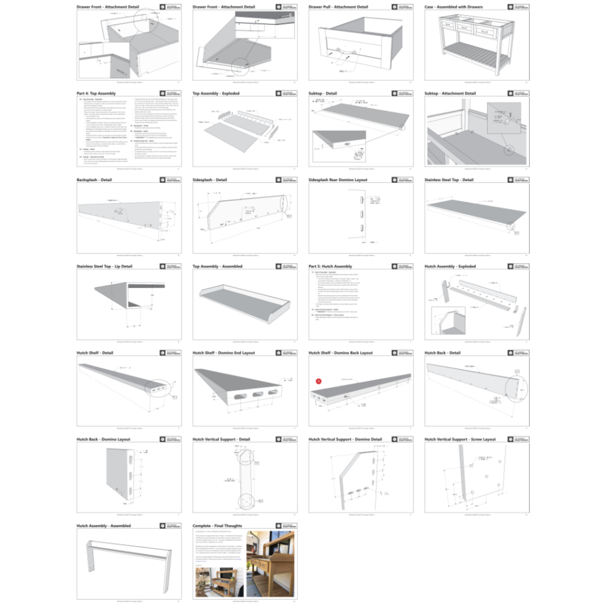 Third preview page from the DIY potting bench PDF plans